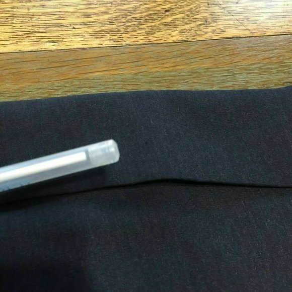 Zara Basic S Blue Pencil Skirt Side Slit Back Zip - Picture 8 of 9